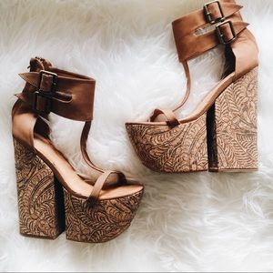 Jeffrey Campbell Leimomi Brown Suede Size 7